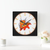 Triceratops Dinosaur Square Wall klok (Huis)