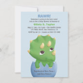 Triceratops Dinosaur thema Baby shower Kaart (Voorkant)