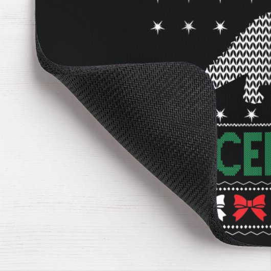 Triceratops Dinosaur Ugly Christmas Design Style F Muismat (Hoek)