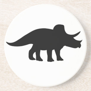 Triceratops Dinosaur. Zandsteen Onderzetter