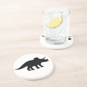 Triceratops Dinosaur. Zandsteen Onderzetter (Zijkant)