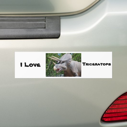 Triceratops Dinosaurs Bumpersticker (Op auto)