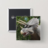 Triceratops Dinosaurs Vierkante Button 5,1 Cm (Voorkant /achterkant)