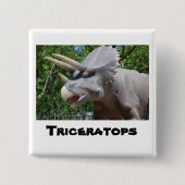 Triceratops Dinosaurs Vierkante Button 5,1 Cm (Voorkant)