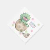 Triceratops Dinosaurus Meisje Baby shower Servet (Hoek)