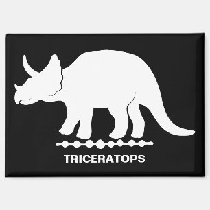 Triceratops dinosaurus silhouet magneet