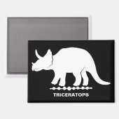 Triceratops dinosaurus silhouet magneet (Voorkant / Achterkant)