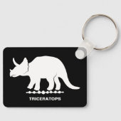 Triceratops dinosaurus silhouet sleutelhanger (Voorkant)