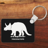 Triceratops dinosaurus silhouet sleutelhanger (Voorkant)