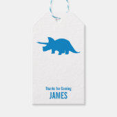 Triceratops Dinosaurus Silhouet Verjaardagscadeau  Cadeaulabel (Voorkant)
