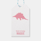 Triceratops Dinosaurus Silhouet Verjaardagscadeau Cadeaulabel (Voorkant)