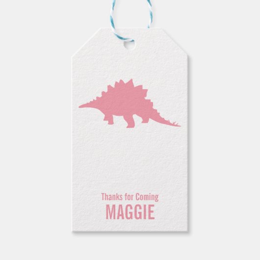 Triceratops Dinosaurus Silhouet Verjaardagscadeau Cadeaulabel (Voorkant)