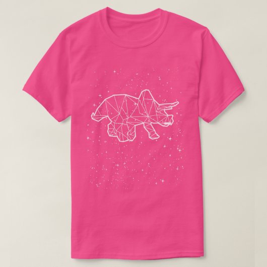 Triceratops dinosaurus sterrenbeeld Horos T-shirt (Design voorkant)