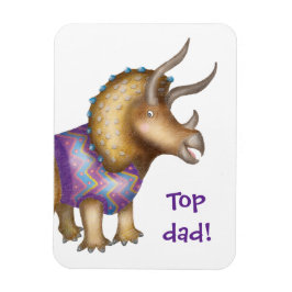Triceratops dinosaurus 'Top Dad' magneet