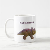 Triceratops en Jouw naam Speelgoed Dinosaur Koffiemok (Links)
