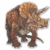Triceratops Forest Art Sticker (Voorkant)