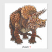Triceratops Forest Art Sticker (Vel)