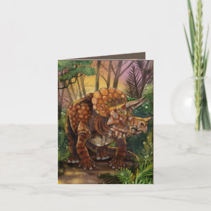 Triceratops Forest Birthday Kaart