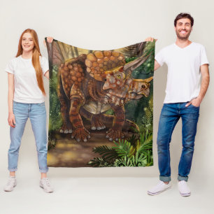 Triceratops Forest Fleece Deken