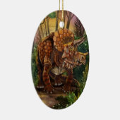 Triceratops Forest Keramisch Ornament (Rechts)