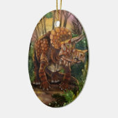 Triceratops Forest Keramisch Ornament (Links)