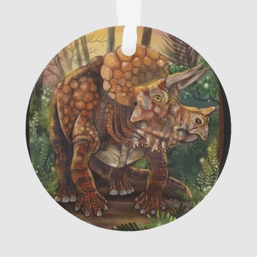 Triceratops Forest Ornament (achterkant)