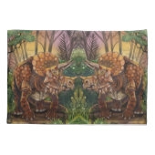 Triceratops Forest Pas je eigen naam aan Kussensloop (Achterkant)