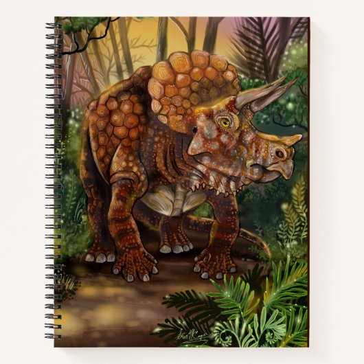 Triceratops Forest sketchbook Notitieboek (Voorkant)