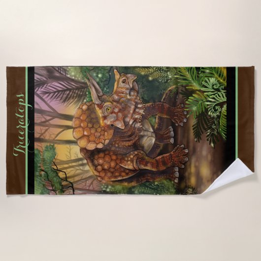Triceratops Forest Strandlaken (Voorkant)