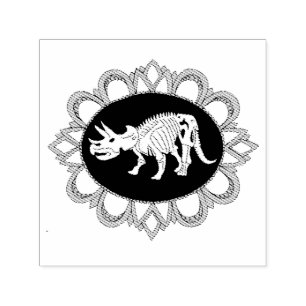 Triceratops fossiele camee  zelfinktende stempel
