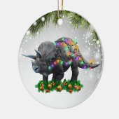 Triceratops Gift for Dinosaurs Lover Prehistorisch Keramisch Ornament (Links)