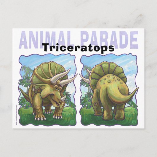 Triceratops Gifts & Accessoires Briefkaart (Voorkant)