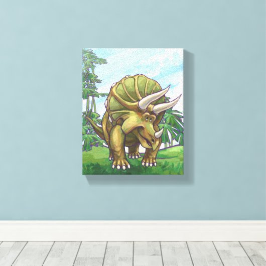 Triceratops Gifts & Accessoires Canvas Afdruk (Insitu (Houten vloer))