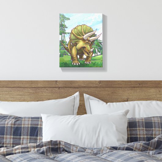 Triceratops Gifts & Accessoires Canvas Afdruk (Insitu (Slaapkamer))