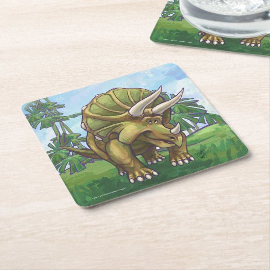 Triceratops Gifts & Accessoires Kartonnen Onderzetters (Schuin)