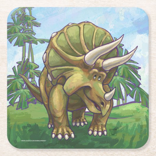 Triceratops Gifts & Accessoires Kartonnen Onderzetters (Voorkant)