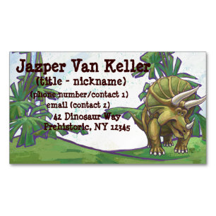 Triceratops Gifts & Accessoires Magnetisch Visitekaartje