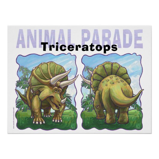 Triceratops Gifts & Accessoires Perfect Poster (Voorkant)