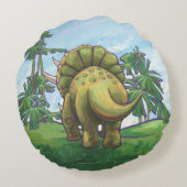 Triceratops Gifts & Accessoires Rond Kussen (Achterkant)