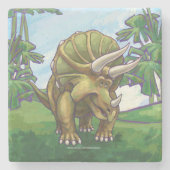 Triceratops Gifts & Accessoires Stenen Onderzetter (Voorkant)