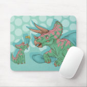 Triceratops Giving Flowers Muismat (Met muis)