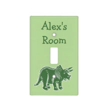 Triceratops Green Custom Light Switch Hoesje