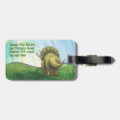 Triceratops head and Tails Bagagelabel (Achterkant horizontaal)