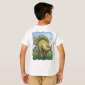Triceratops head and Tails Kinder T-Shirts (Achterkant volledig)