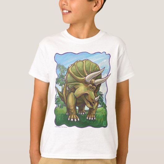Triceratops head and Tails Kinder T-Shirts (Voorkant)