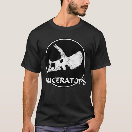 Triceratops Head Fossil T-shirt (Voorkant)