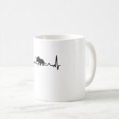 Triceratops Heartbeat dinosaur Dino Gift Ma Pap Koffiemok (Voorkant rechts)