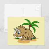 Triceratops in een tropisch klimaat. briefkaart (Voorkant / Achterkant)