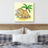 Triceratops in een tropisch klimaat. canvas afdruk (Insitu (Slaapkamer))