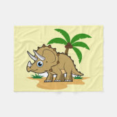 Triceratops in een tropisch klimaat. fleece deken (Voorkant (Horizontaal))